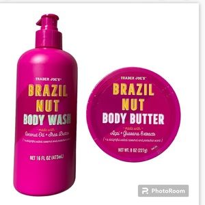 NWT Trader Joe’s Brazil Nut Body Butter and Body Wash. Sold Out Seasonal